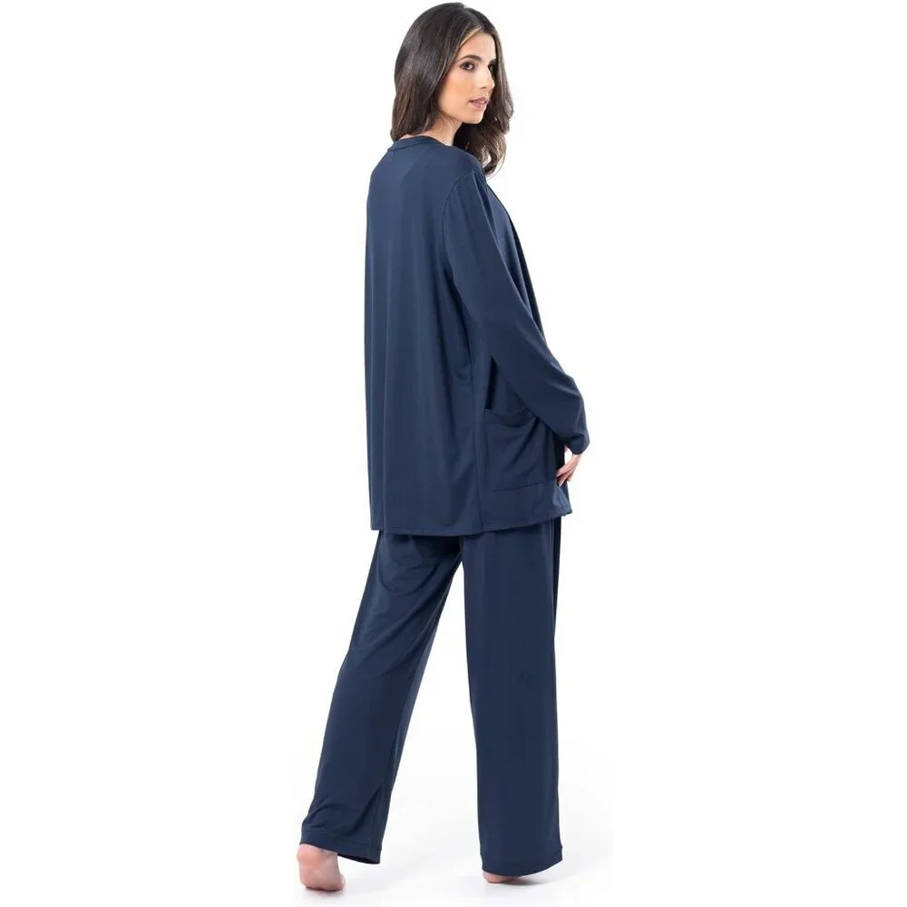Women's Breathable Sleep Set Tank Top Pajama Pants Cardigan Lounge Plus